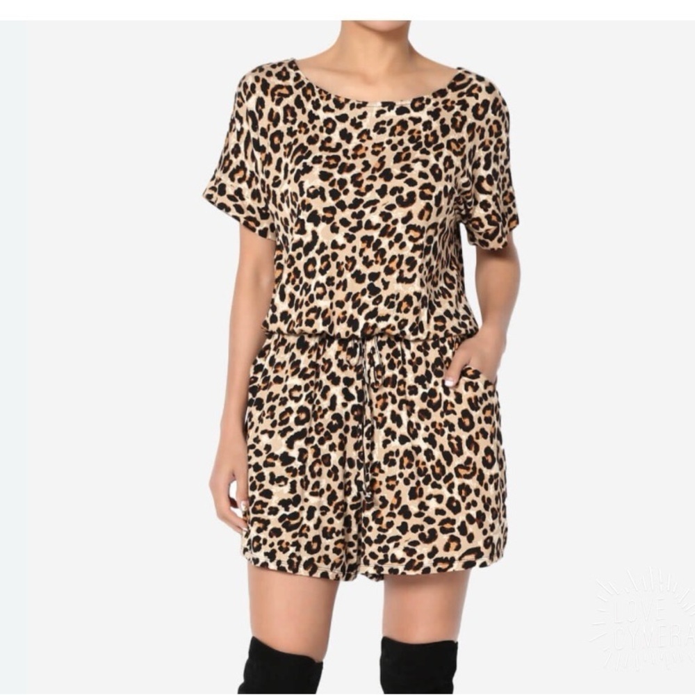 Zenana Outfitters Leopard Print Mini Dress